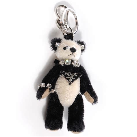 prada key rings|prada teddy bear keychain.